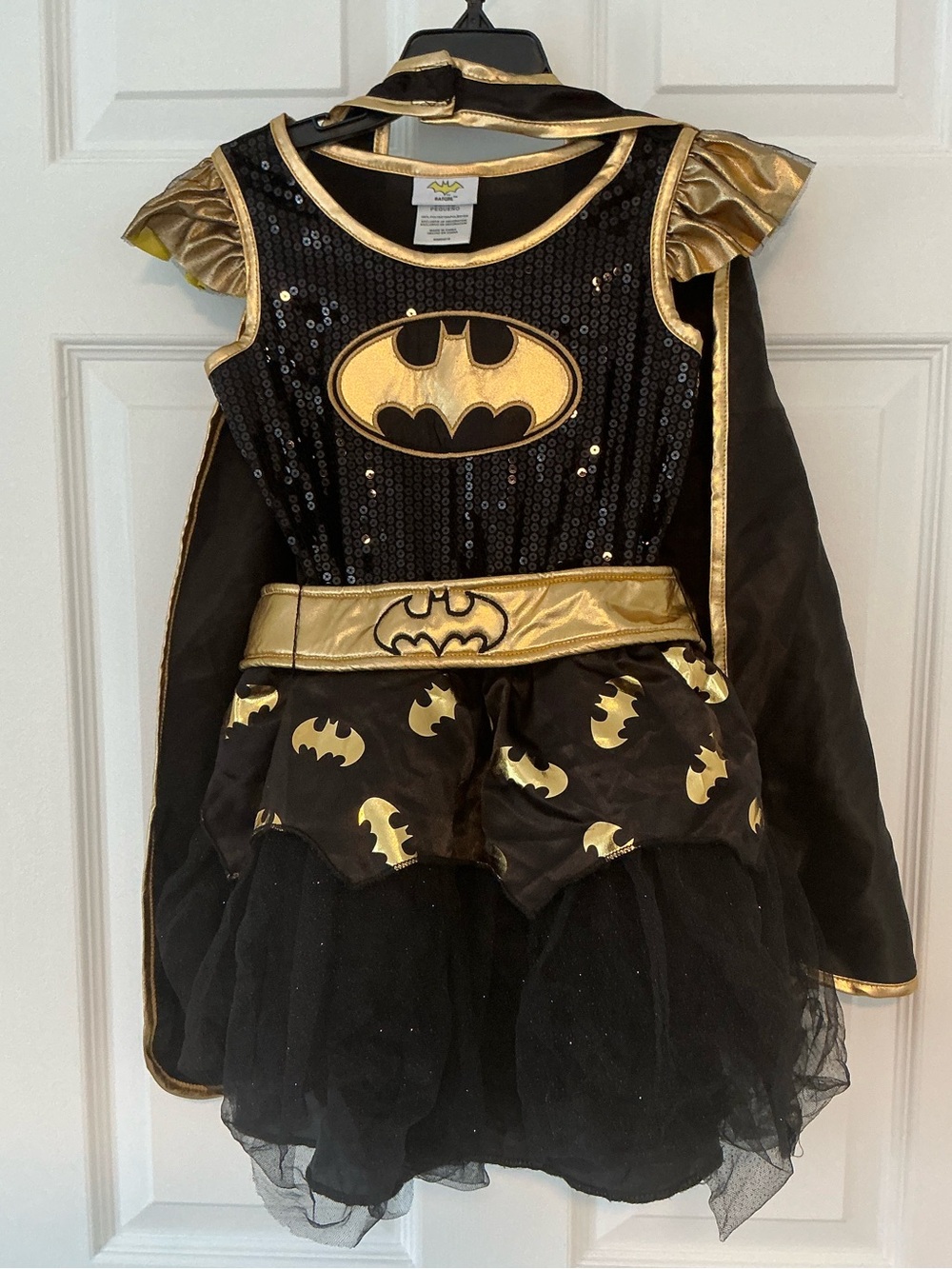 BATGIRL Costume Dress With Cape DC Comics | Size Small 4-6